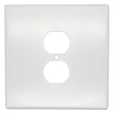 Jumbo Over Sized Paintable Wall Plate, Duplex Outlet
