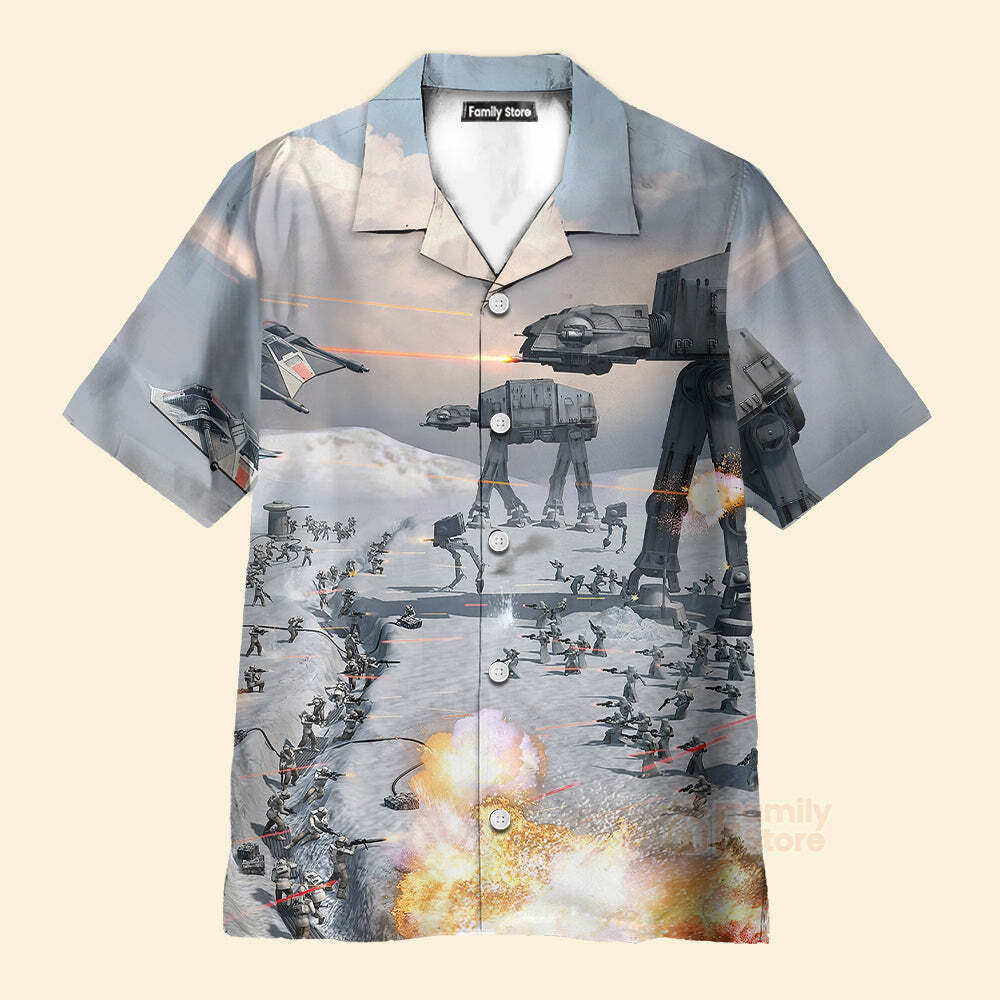 Starwars Battle Of Hoth At At   Hawaiian Shirt