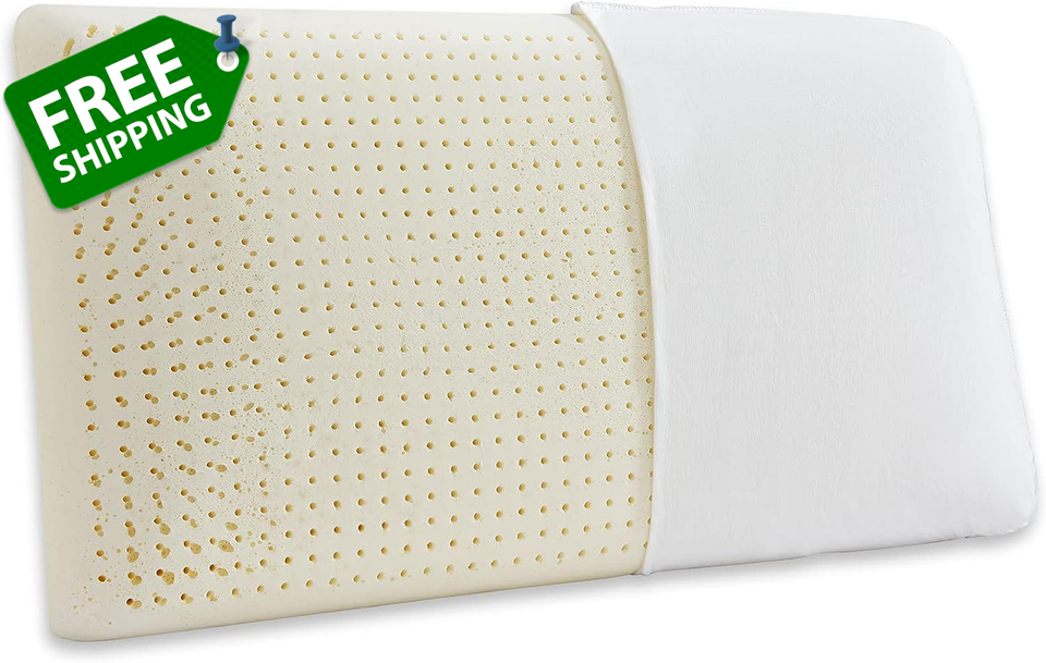 100 Natural Talalay Latex Sleeping Bed Pillow Luxury Soft Queen Size