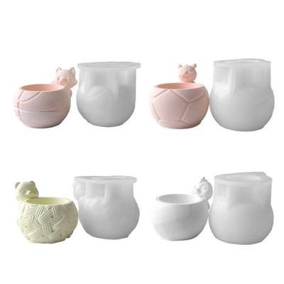 Silicone Mould for Animal Shaped Planters Cement Craft and Gift Making
