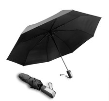 Weather Station Oversize Deluxe Automatic Rain Umbrella Black NWT &ndash; 44" Arc