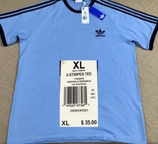 NEW..MEN XL ADIDAS ORIGINALS ADICOLOR CLASSICS 3-STRIPES TEE (BLUE)