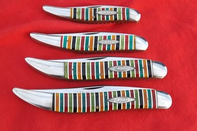$1 75cnt 50cnt 25cnt  CASE XX CLASSIC  GLITTER STRIPE TOOTHPICK SET 4 KNIFE SET
