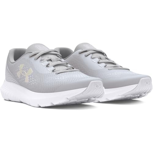 Under Armour Scarpe da Corsa Ragazza Charged Rogue 4, Grigio, 4,5 Medium Youth US - Foto 3 di 5