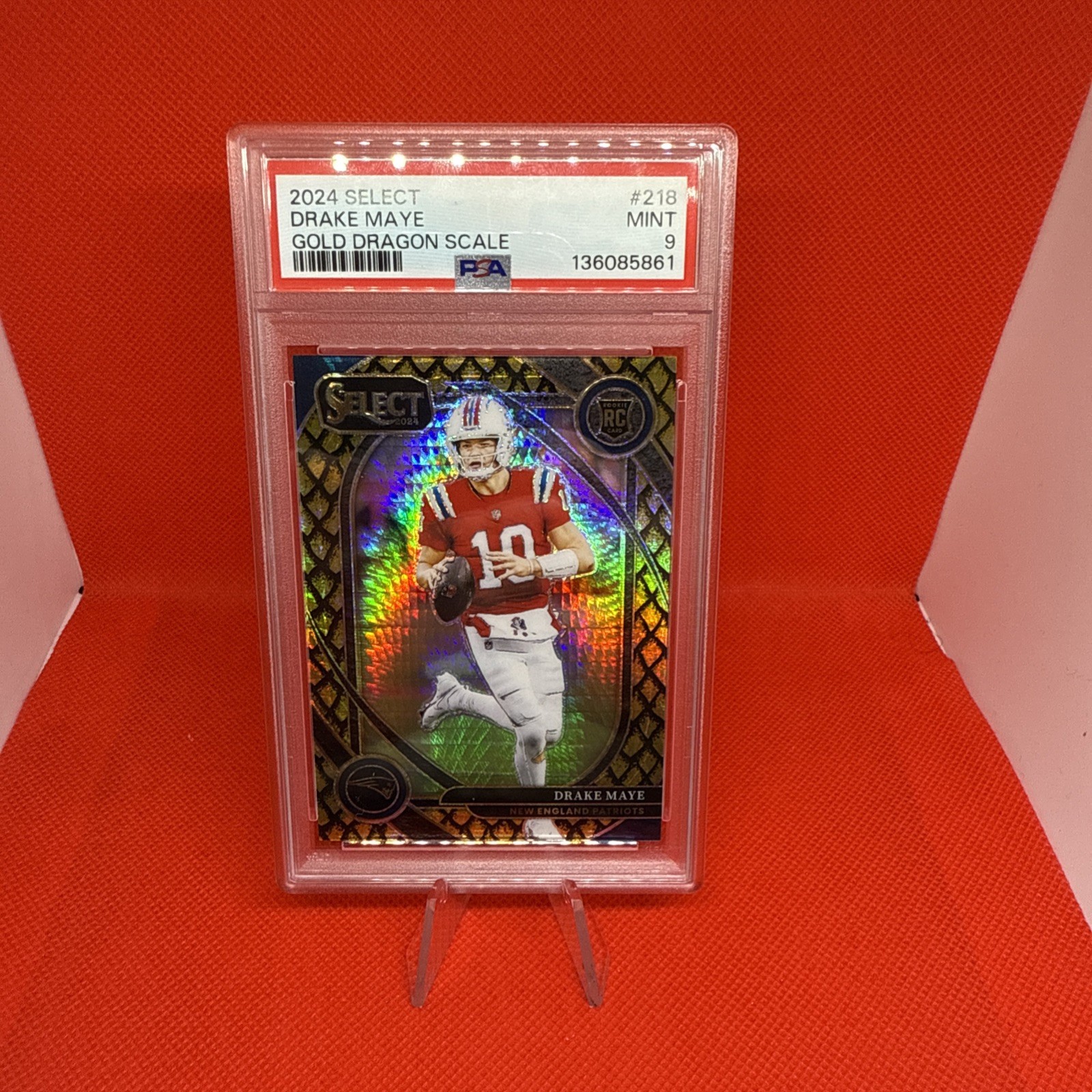 DRAKE MAYE 2024 SELECT CLUB LEVEL RC Gold #/10 GOLD Dragon Scale  RC PSA 9 SSP