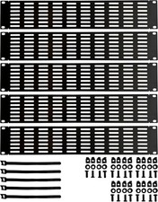 5-PACK 2U Vented Blank Panel Steel Rack Mount Panel Spacer for 19in Servers