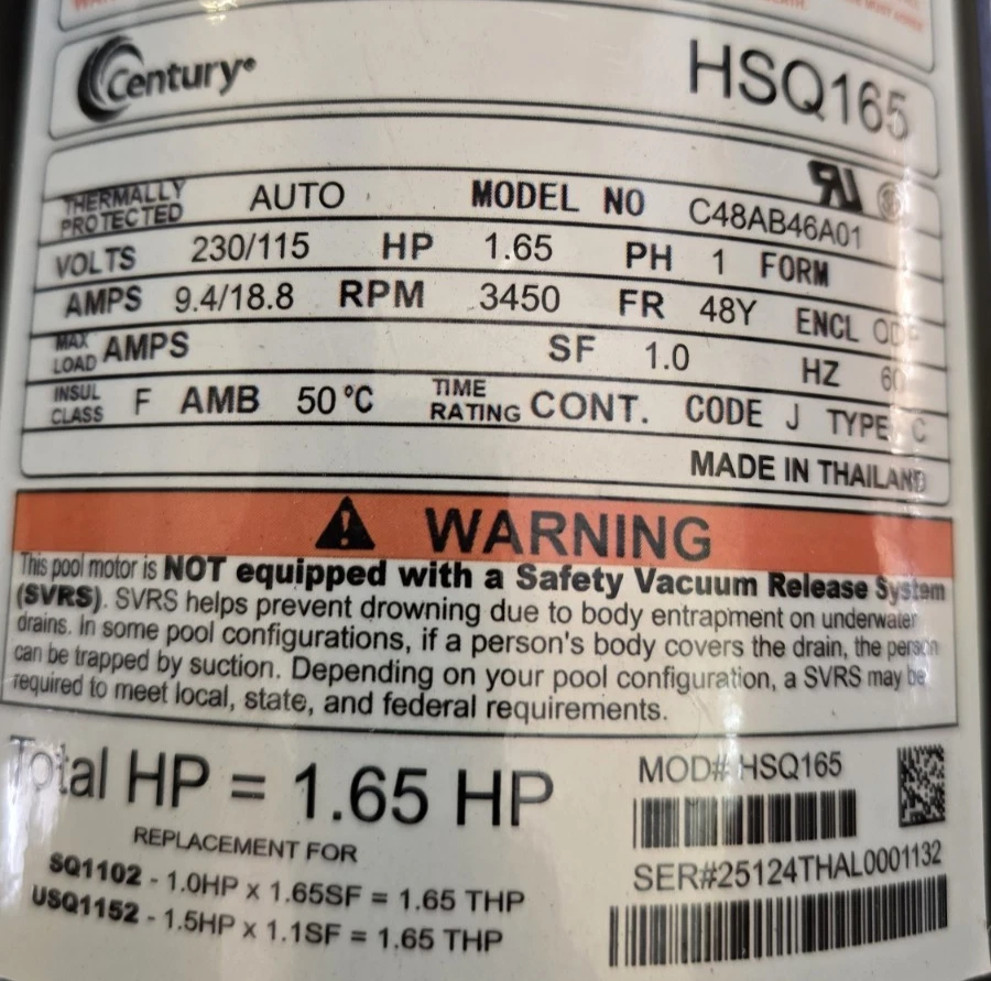 Hayward - W3SP2310X15, 1-1/2HP Pool Pump, 115/230V, NEW MOTOR, completed by PRO - Image 3 of 4