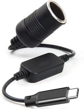 tunghey USBC to Cigarette Lighter Socket, USB C Male to 12V Cigarette Lighter...