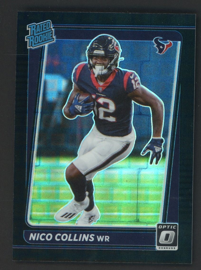 2021 Donruss Optic Black Pandora #230 Nico Collins Texans RC Rated Rookie 21/25