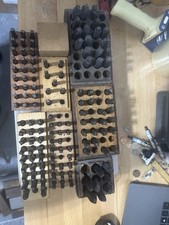 VINTAGE LOT OF LETTER AND NUMBER METAL STAMP SETS - see pictures