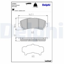 DELPHI Bremsbelagsatz, Scheibenbremse LP2031 für NISSAN SUZUKI