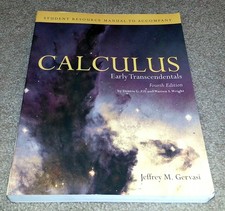 Student Resource Manual to accompany Calculus: Early Transcedentals: .
