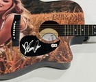 EMILY ANN ROBERTS SIGNED CUSTOM ACOUSTIC GUITAR YEEHAW MEEMAW BECKETT COA — photo 2
