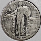 1927 Standing Liberty Silver Quarter Dollar 25C Coin 90% Circulated Uncertified