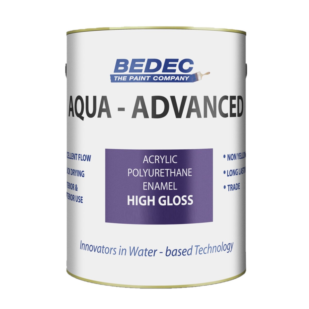 Bedec Aqua Advanced Interior/Exterior Acrylic/Polyurethane High Gloss Black 1L