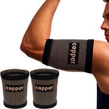 1 Pair Upper Arm Bicep Compression Sleeve Tendonitis Brace for Pain Relief L