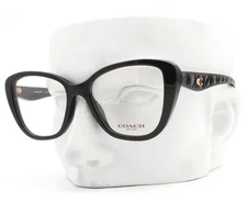 Coach Eyeglasses Glasses HC 6255U 5002 Shiny Black Rose Gold Logo 51mm with Case