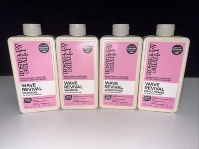 4 Pack Rhyme & Reason WAVE REVIVAL (2 Shampoo & 2 Conditioner) 12 oz Each New