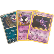 127/236 XY Gastly 58/162  102/162 & Haunter 48/108 Pokémon TGC Three Cards NM/LP