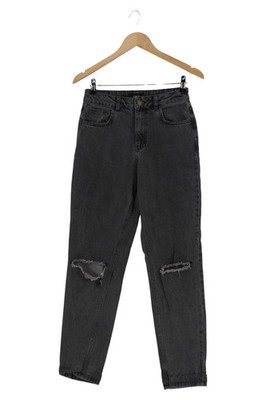 BDG Damen Jeans Wide Fit Grau W26/34/XS High Waist Destroyed Löcher