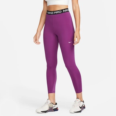 Nike Pro 365 Womens High-Waisted 7/8 Mesh Panel Training Leggings Gym DA0483-503