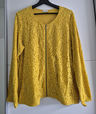 Gerry Weber Damen Jacke Spitze Blumen Senfgel...