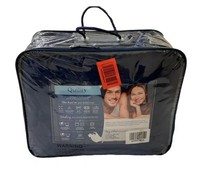 Quility Weighted Blanket 86x92 20lb XXL Navy/Grey Colour Luxury 100% Cotton