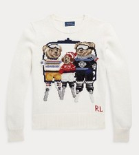 Polo Ralph Lauren Cotton Sweater with Polo Bear Design for Girls Size 4