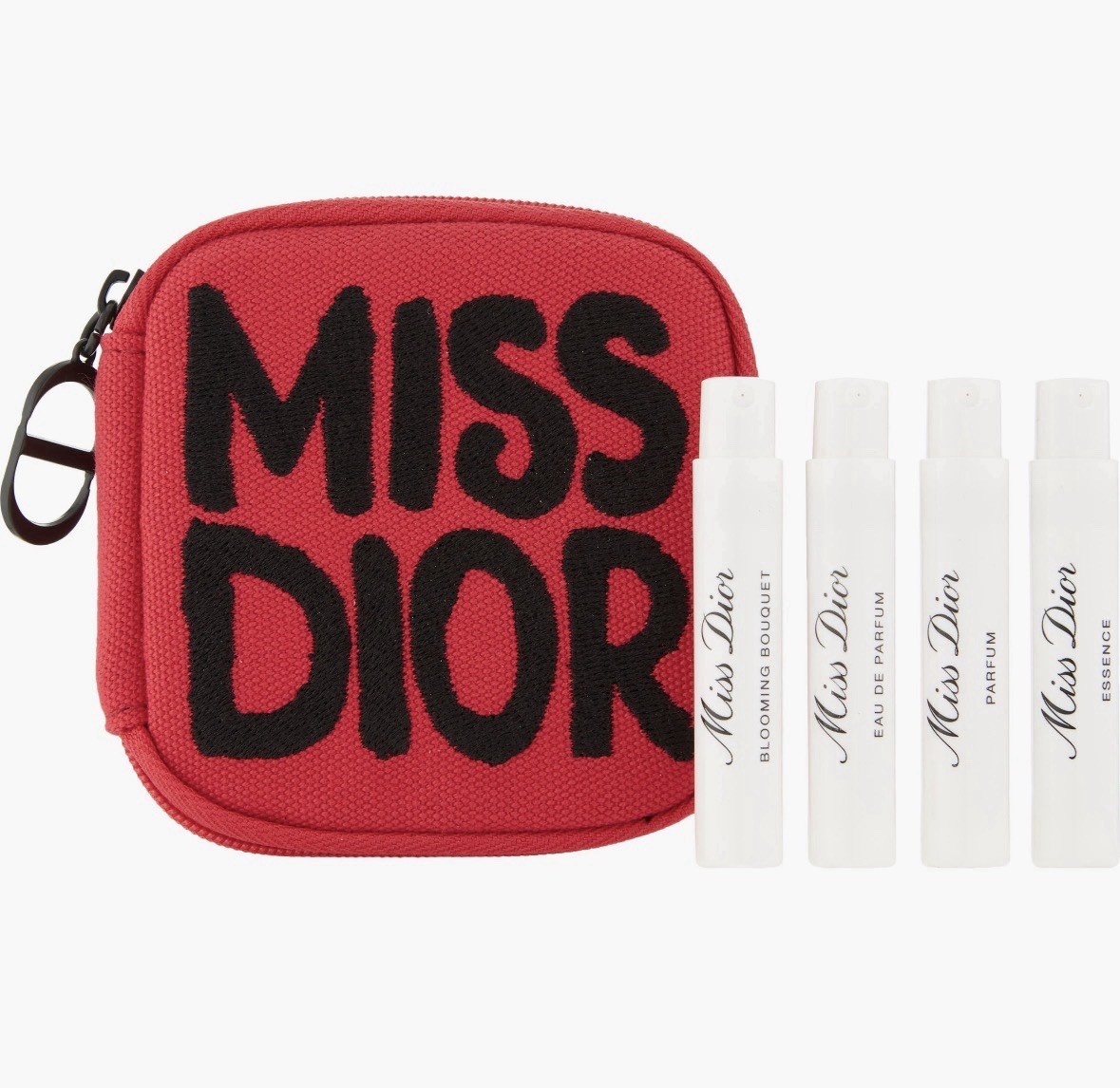 DIOR Miss Dior Hot Pink Case/Pouch + 4 Miss Dior Perfume Discovery
