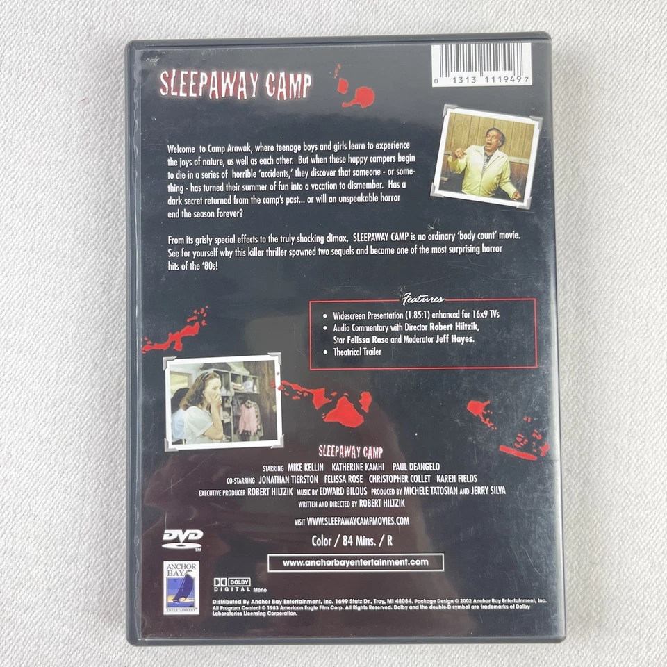 Sleepaway Camp (DVD, 2000) Good - Image 2 of 2