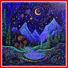 Starry Sky 5D Diamond Painting Kits for Adults,Starry Night Diamond Art Kits