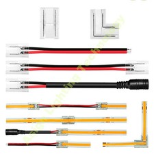 5Pcs/lot 12V 24V 5V COB Led Strip Connector 2pin /3pin /4pin 5mm 8mm 10mm Corner