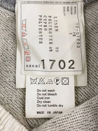 abito sacai manica 3 4 1 lino GRIGIO 12 01702