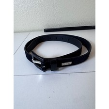 Vintage Calvin Klein Leather Belt Women Medium Black Suede Minimalist Indie