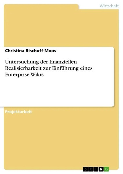 Christina Bischoff-Moos | Untersuchung Der Finanziellen Realisierbarkeit Zur...-image