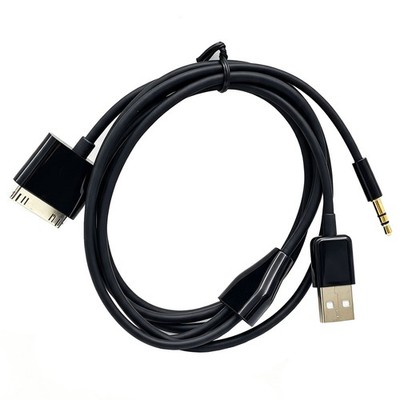 3.5mm Car AUX Audio USB Charger Cable for iPhone 4/4S iPod Nano/ Touch iPad 2/3