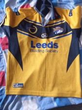 ISC Leeds Rhinos Short Sleeve Rugby League Shirt Size Large