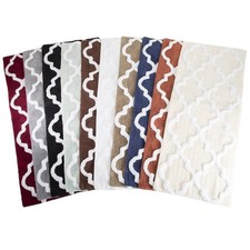 100 Cotton Extra Long Plush Trellis Lattice Pattern Bath Mat 24 x 60 Inches