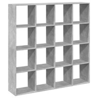 BüCherregal Betongrau 137,5X29X137,5 Cm Holzwerkstoff Standregal