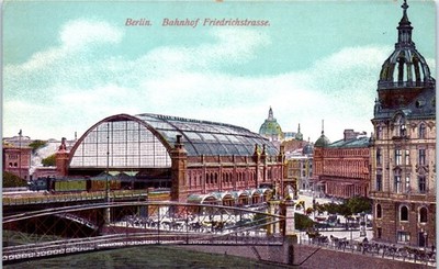 1910s Bahnhof Friedrichstrasse Berlin Germany Postcard