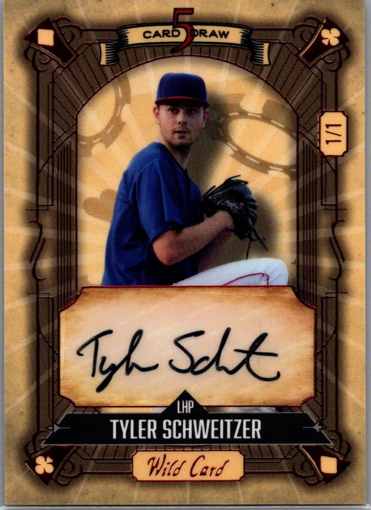 2024 Wild Card 5 Card Draw 1/1 Auto Parallel Tyler Schweitzer 5CDC-TSA