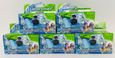 Fujifilm QuickSnap Waterproof One-Time Use Camera- 27 Exposures 5 Pack