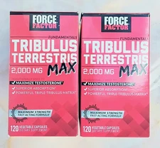 2 x Force Factor Tribulus Terrestris Max 2000mg Testosterone Booster 120 Ct. Ea.