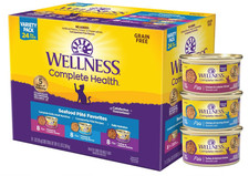 Wellness Complete Health Wet Cat Food, Seafood Pâté Variety, 3oz (24 Pack) 9.33 per gallon
