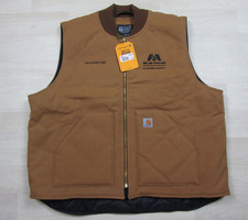 NWT Carhartt Duck Canvas Vest Men's 2XL  V01 Workwear Pipeline Quilted Liner