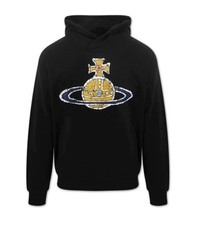 Vivienne Westwood Black Hoodie Pullover Time Machine Streetwear Reprint Style