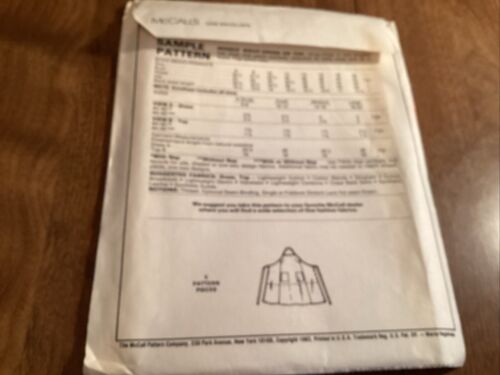 McCalls 2 Hour Sampler 0012 Vintage 1983 Wrap-Dress Apron Size 6-20 Uncut - Picture 2 of 4