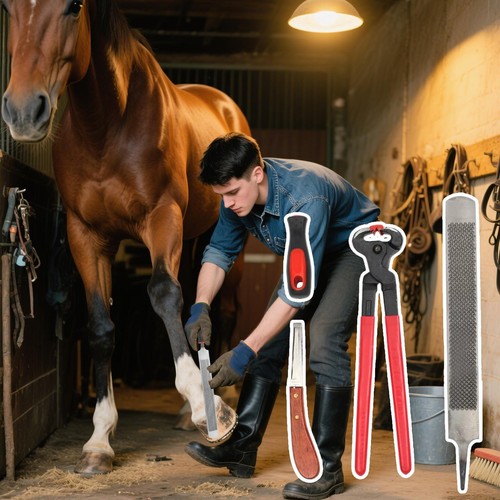 Horse Farrier Hoof Trim Tool Kit, Professional Horses Hoof Trimming - Picture 2 of 10
