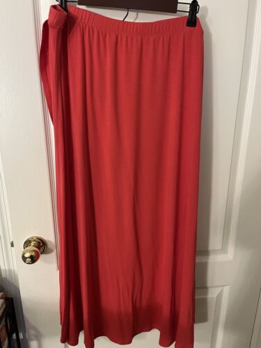 Chicos New With Tags Paula Wrap Solid Salsa Skirt 3 XL 1 X Looks Like A Wrap - Picture 3 of 8