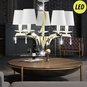 Led Pendant Light Chandelier Sleep Room Brass Ceiling Hanging